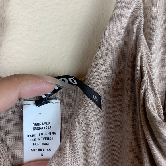 • K Too • Tan Nude Elastic Hem Tank Dress - Picture 5 of 5